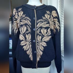 Vintage Fortina 1980s Christmas Holiday Sweater Size S